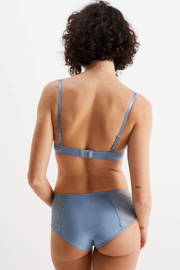 Femmes - Soutien-gorge avec armatures - DEMI - ampliforme - bleu
