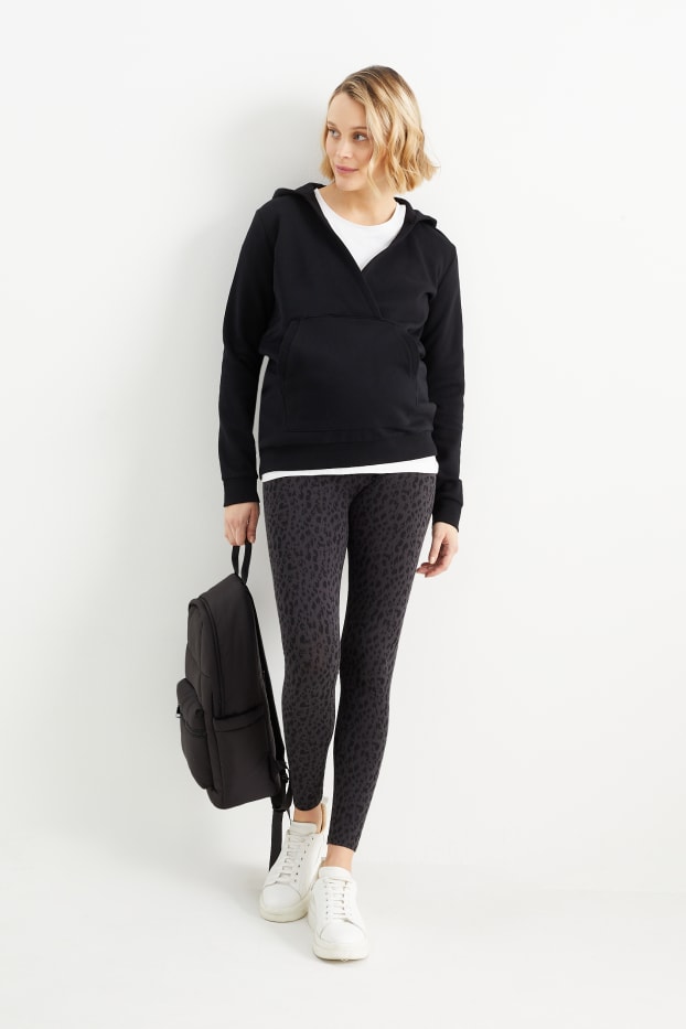 Dames - Set van 2 - zwangerschapslegging - donkergrijs