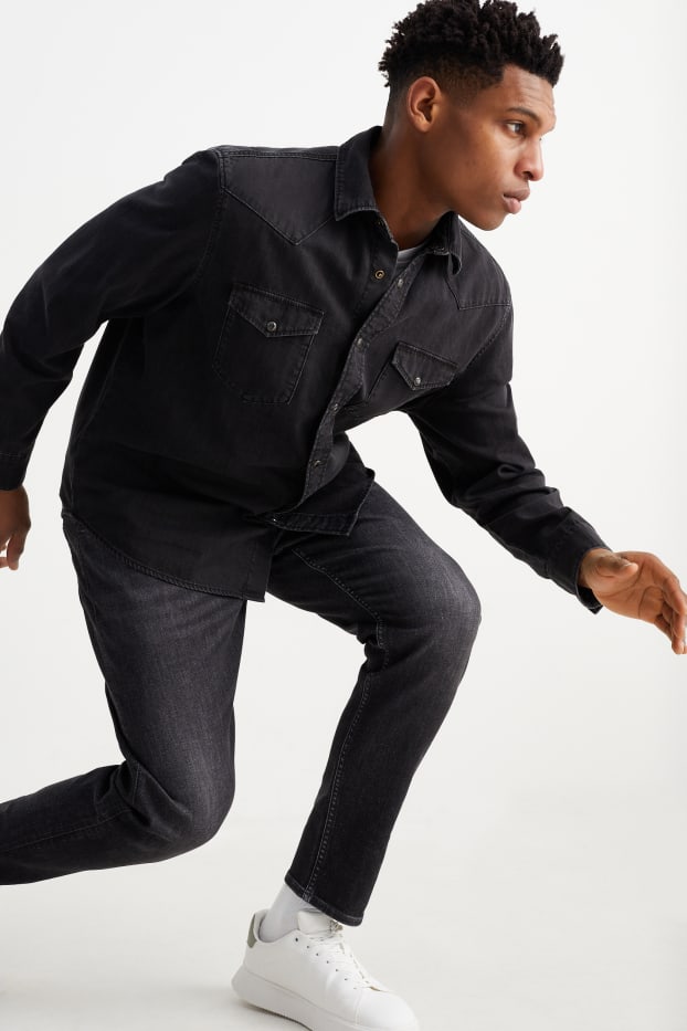 Uomo - Slim tapered jeans - Flex - LYCRA® ADAPTIV - jeans grigio scuro