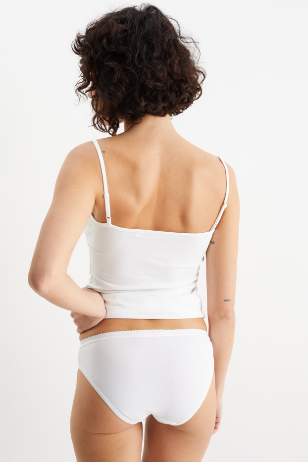 Women - Multipack of 4 - briefs - white / black