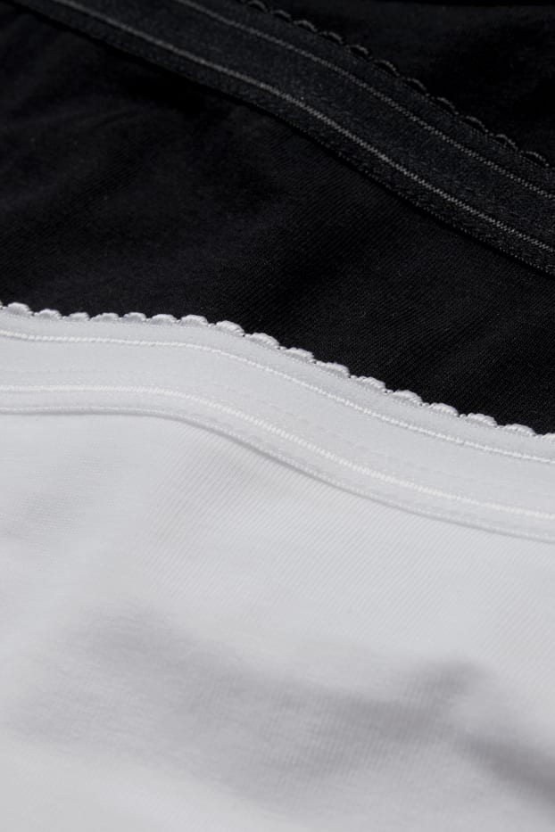 Women - Multipack of 4 - briefs - white / black