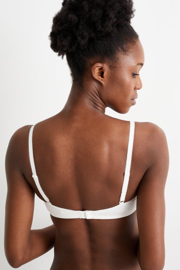 Damen - Multipack 2er - BH ohne Bügel - wattiert - blau  / cremefarben