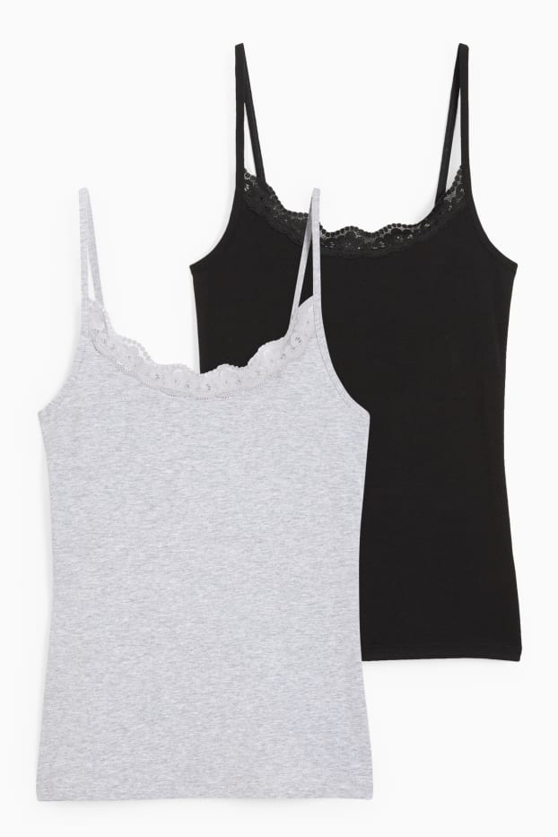 Femmes - Lot de 2 - caracos - noir / gris