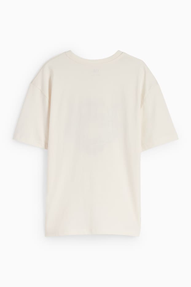 Kinder Buben - Tiger - Kurzarmshirt - cremeweiß