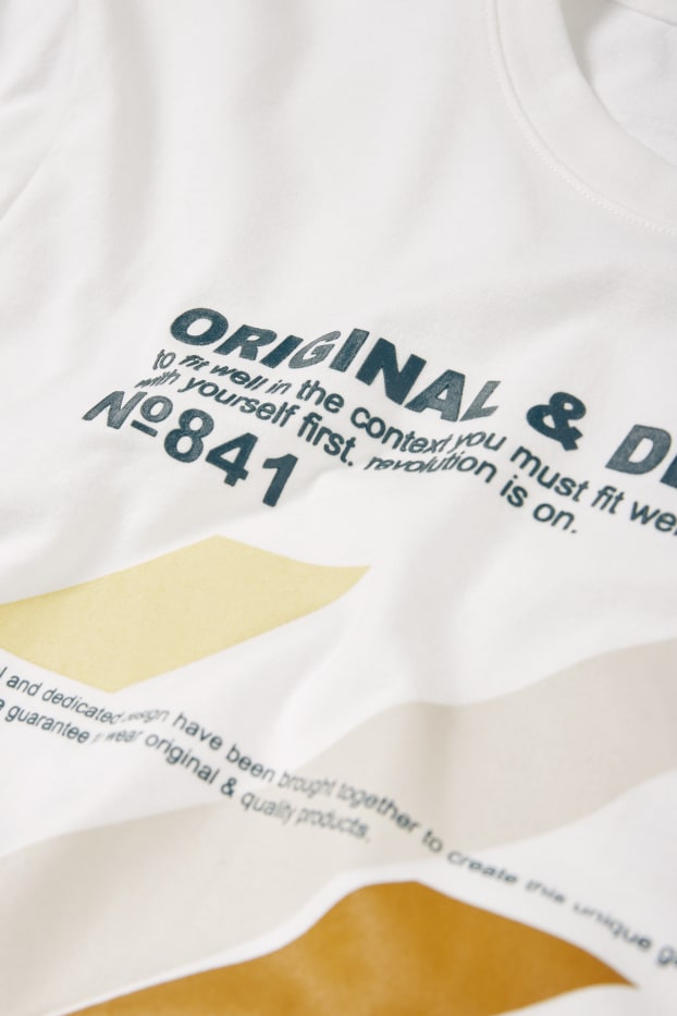 Men - T-shirt - cremewhite