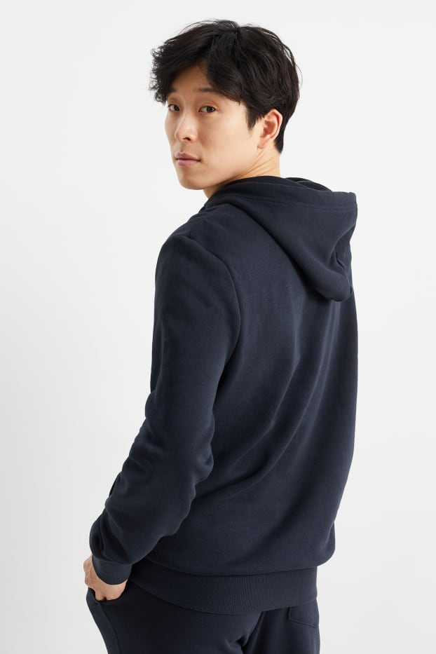 Hommes - Sweat à capuche - bleu foncé