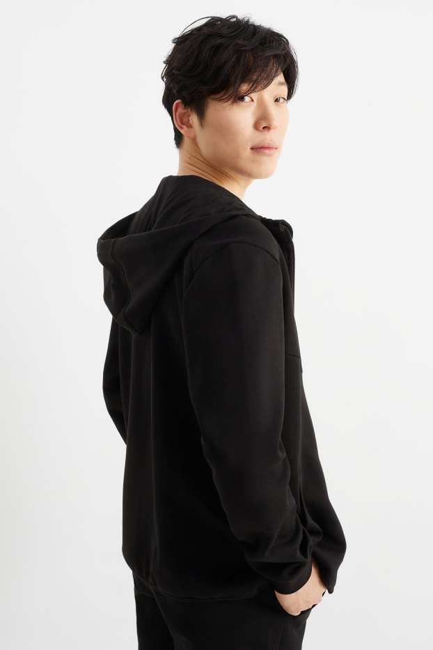 Hommes - Sweat de sport à capuche - noir