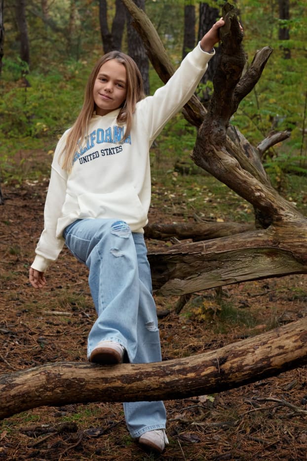 Kinder Mädchen - Wide Leg Jeans - helljeansblau