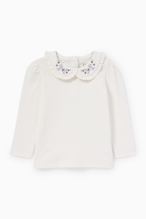 Bébés filles - Petites fleurs - ensemble bébé - 2 pièces - gris foncé