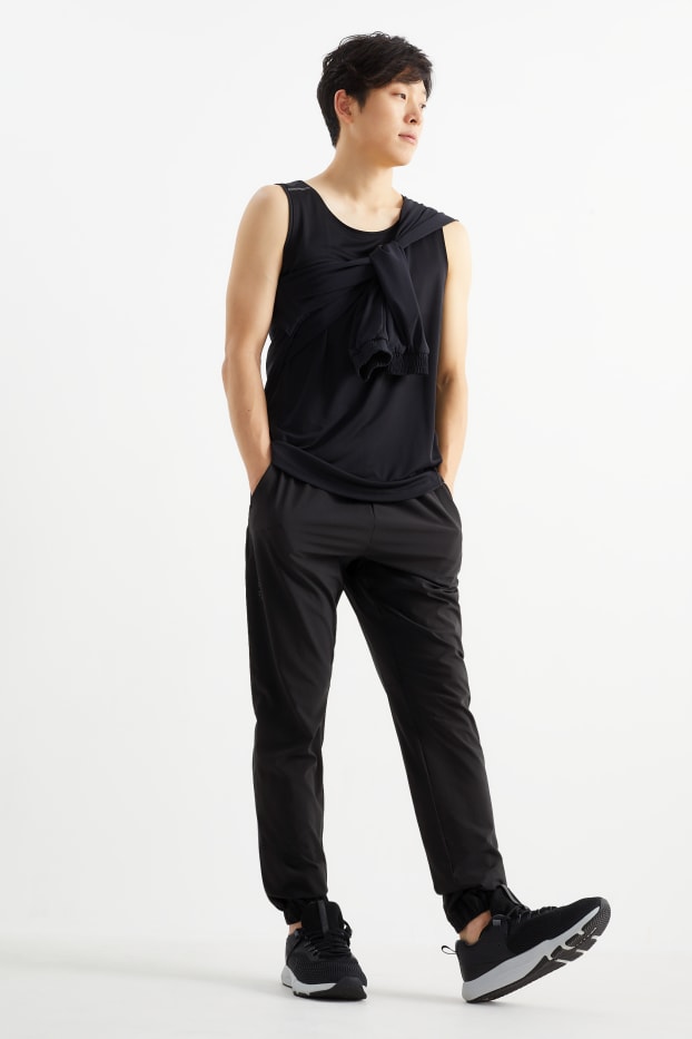 Hommes - Pantalon de sport - 4 Way Stretch - Flex - noir