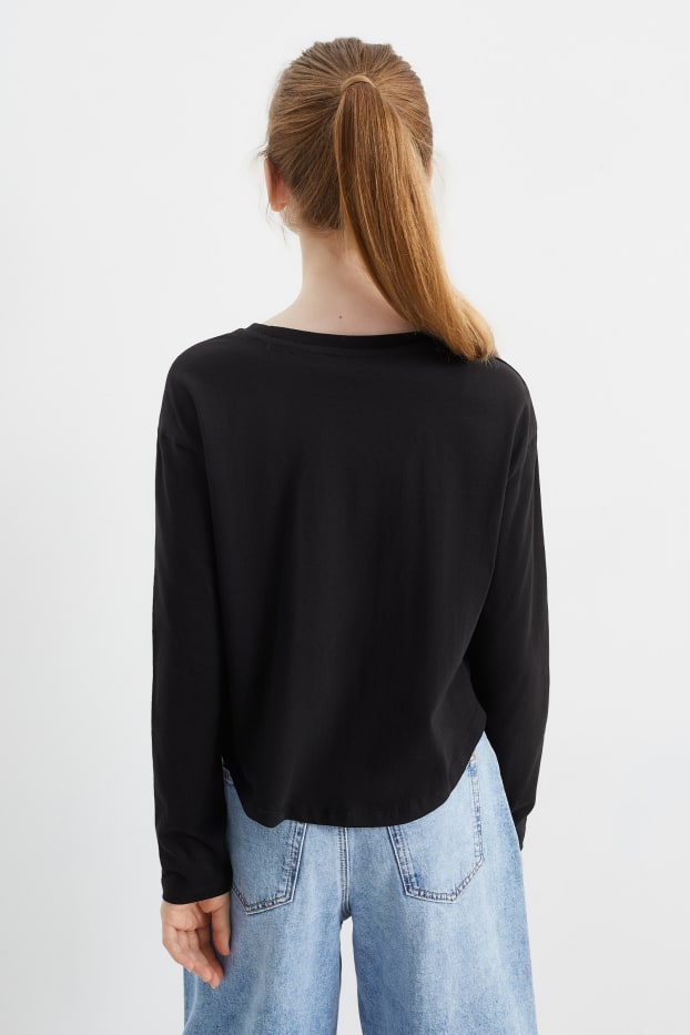 Bambine - Maglia a maniche lunghe - nero