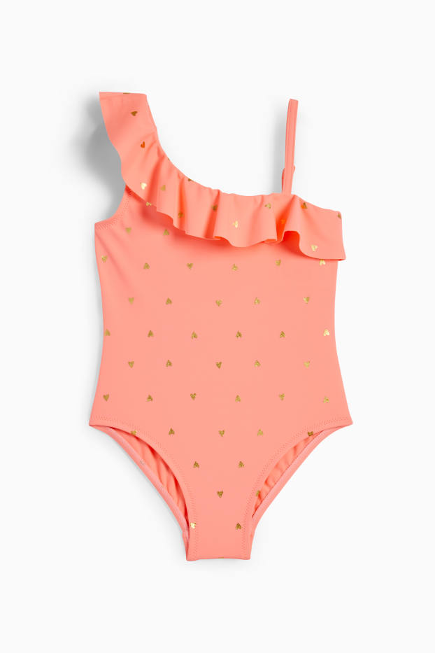 Enfants filles - Cœur - maillot de bain - LYCRA® XTRA LIFE™ - orange