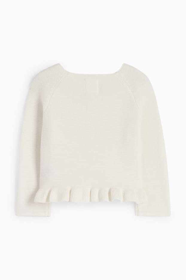 Bébés filles - Gilet en maille pour bébé - blanc crème