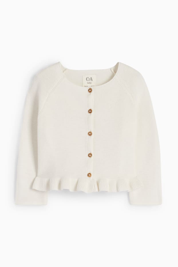 Bébés filles - Gilet en maille pour bébé - blanc crème