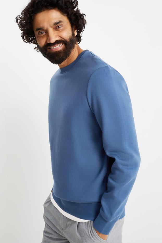 Mężczyźni - Bluza dresowa - niebieski