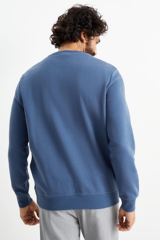 Mężczyźni - Bluza dresowa - niebieski