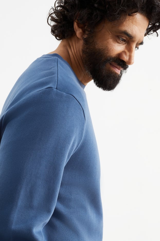 Mężczyźni - Bluza dresowa - niebieski