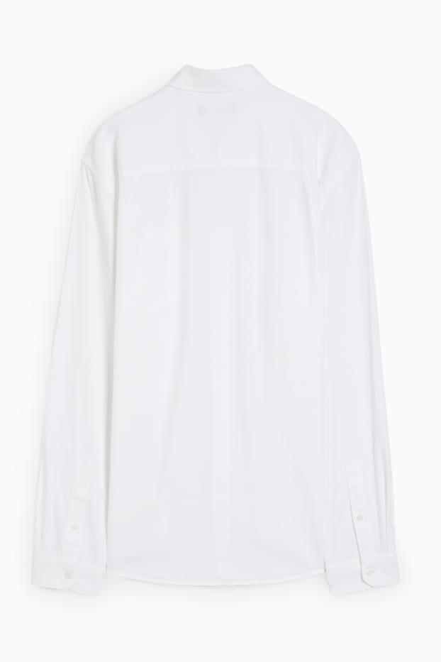Herren - Oxford Hemd - Regular Fit - Button-down - weiß