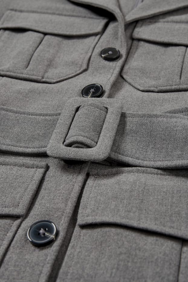Femmes - Robe cargo dotée d’une ceinture - gris