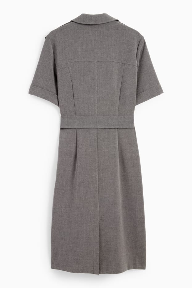 Femmes - Robe cargo dotée d’une ceinture - gris