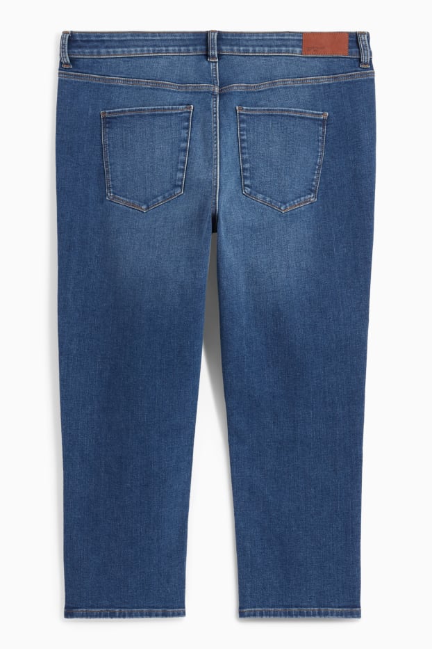 Femei - Jeans capri - talie medie - slim fit - denim-albastru