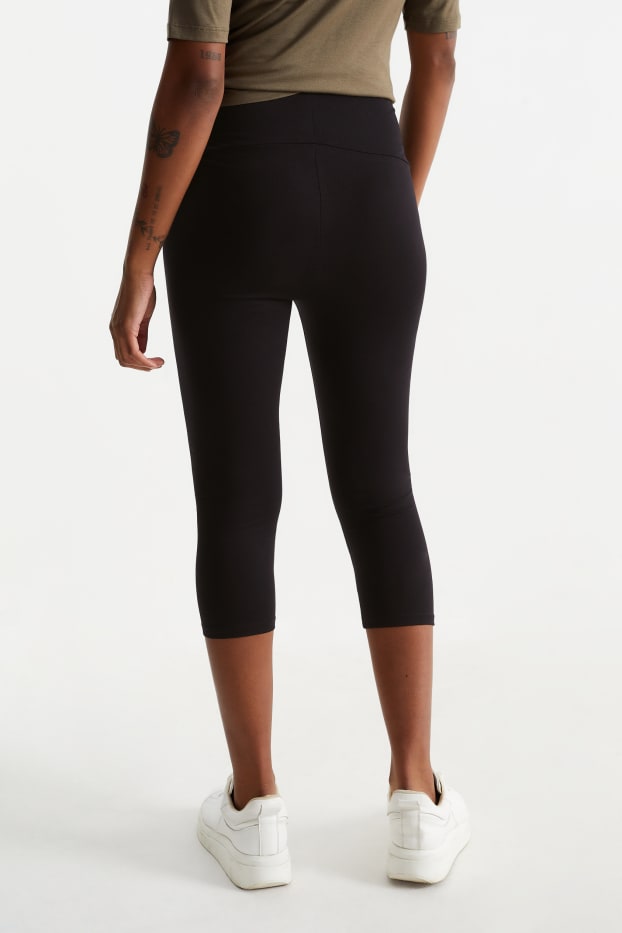 Donna - Confezione da 2 - leggings e leggings capri premaman - nero