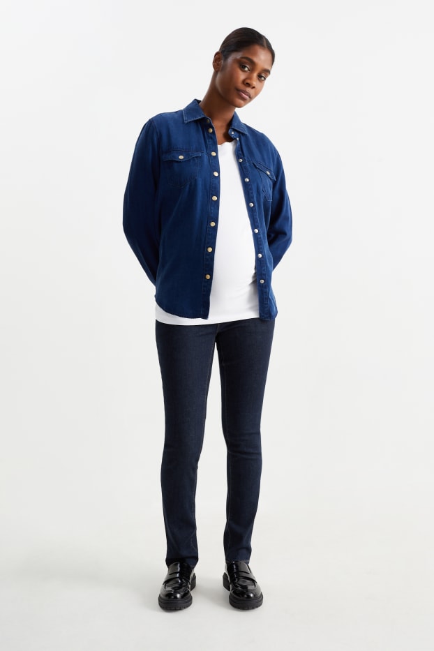 Damen - Umstandsjeans - Slim Jeans - LYCRA® - dunkeljeansblau
