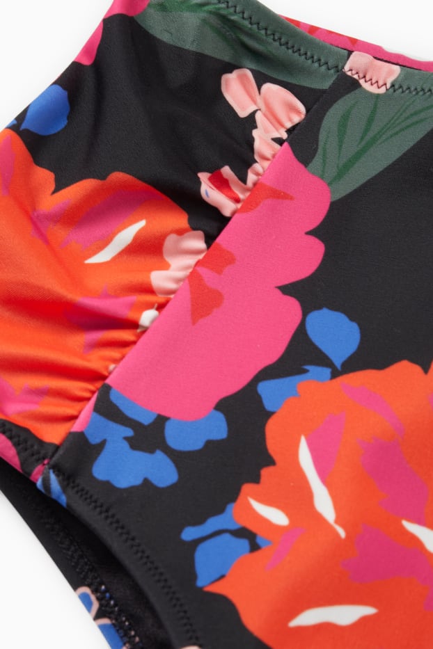 Femmes - Bas de bikini - high waist - LYCRA® XTRA LIFE™ - à fleurs - noir