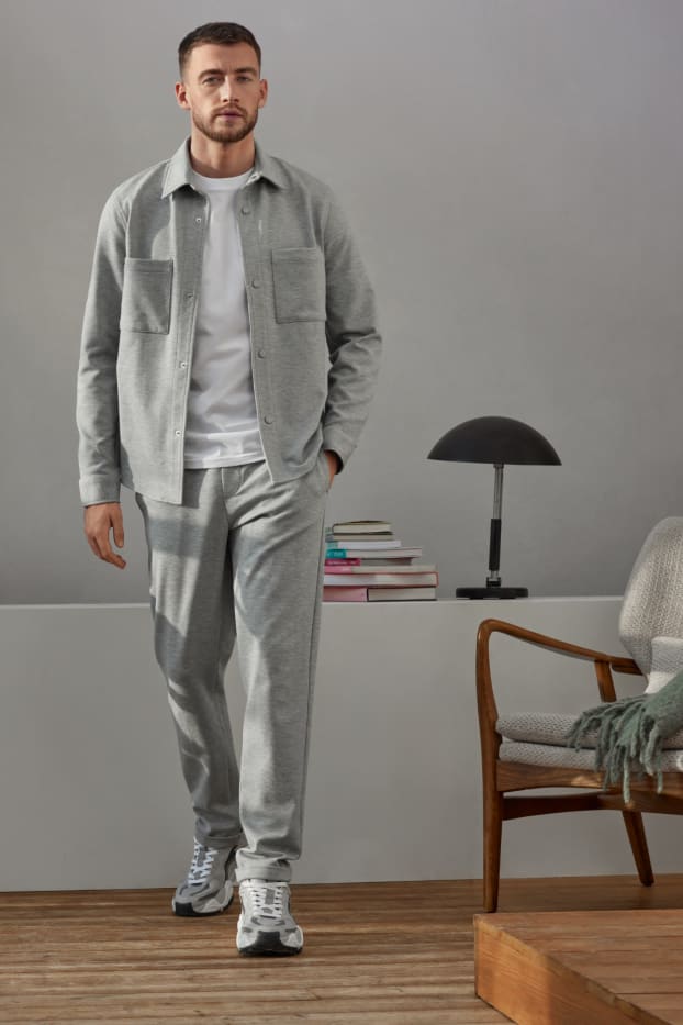Heren - Joggingbroek - licht grijs-mix