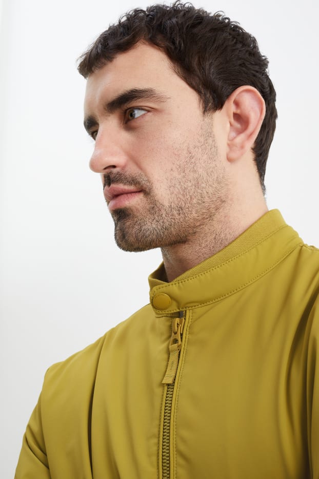 Pánské - Blouson - z vodoodpudivého materiálu - hořčicově žlutá