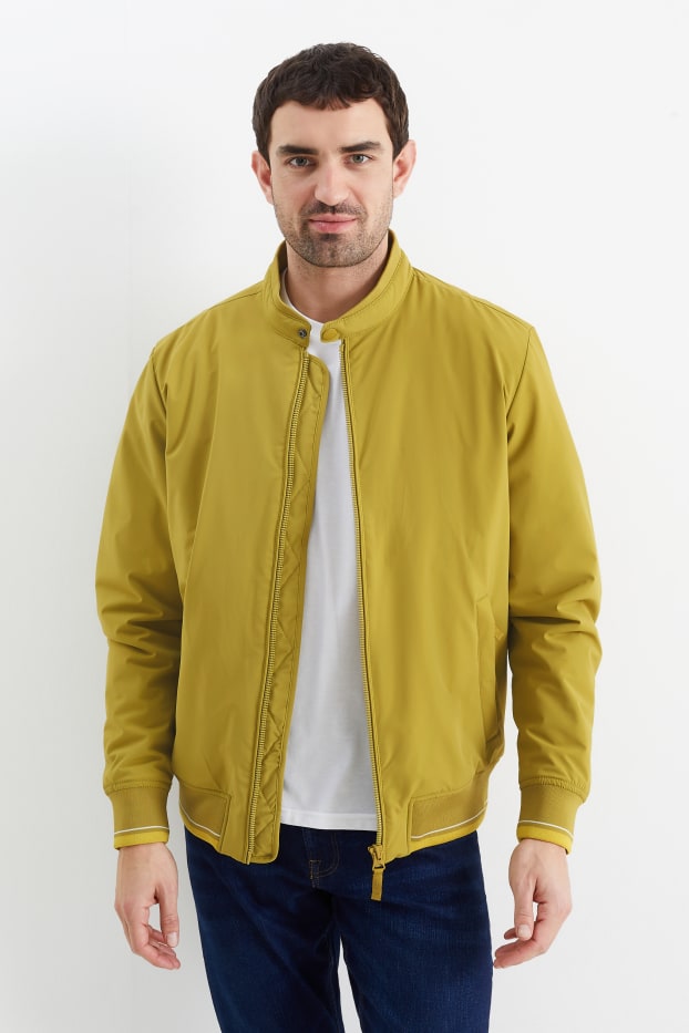 Pánské - Blouson - z vodoodpudivého materiálu - hořčicově žlutá
