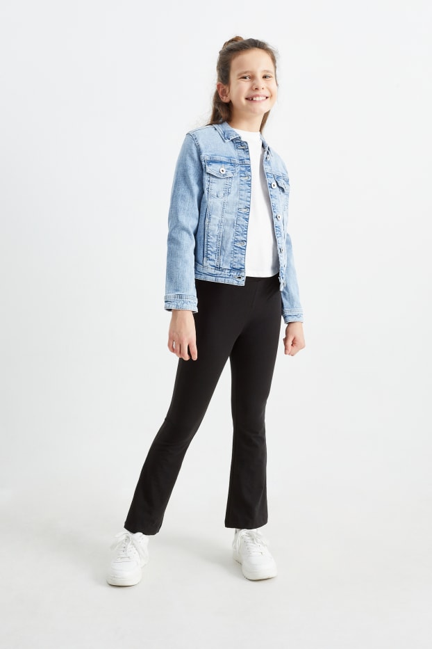 Kinderen: meisjes - Set van 2 - legging - zwart