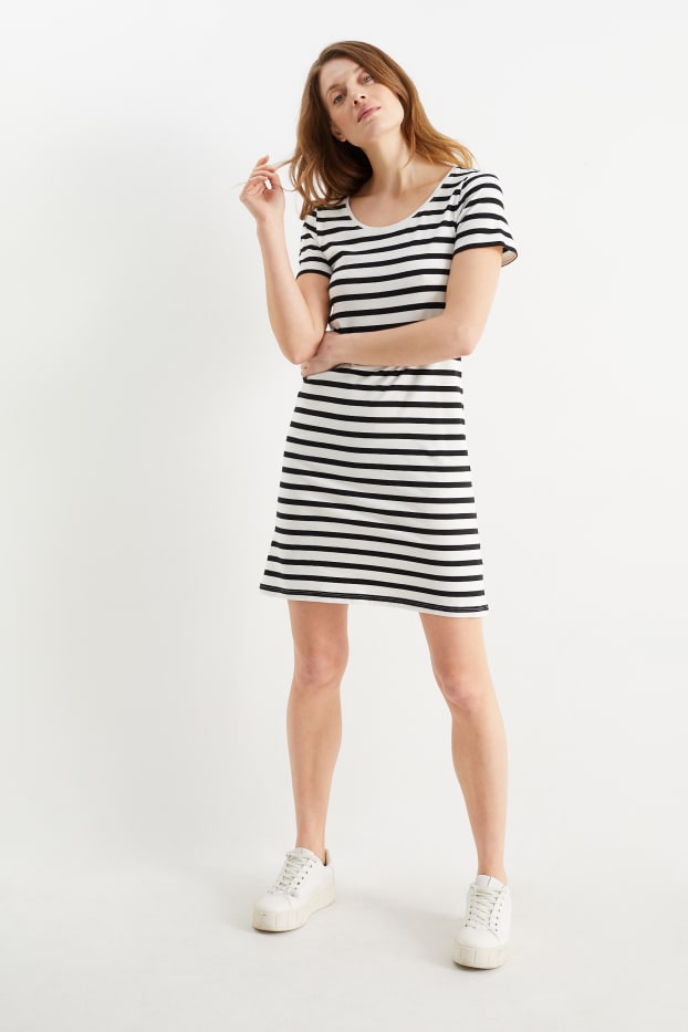 Dames - Set van 2 - T-shirtjurk - donkerblauw