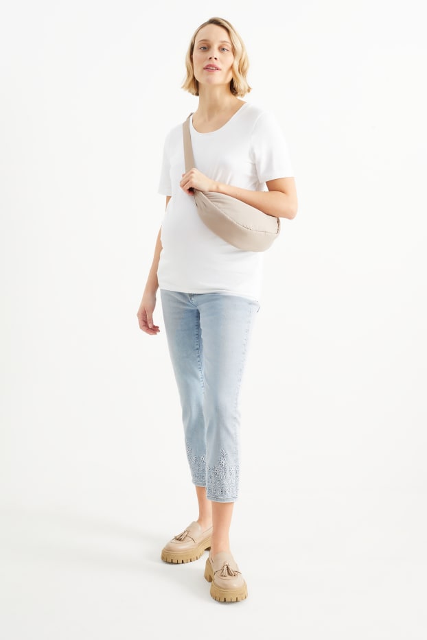 Femei - Jeans gravide - slim jeans - denim-albastru deschis