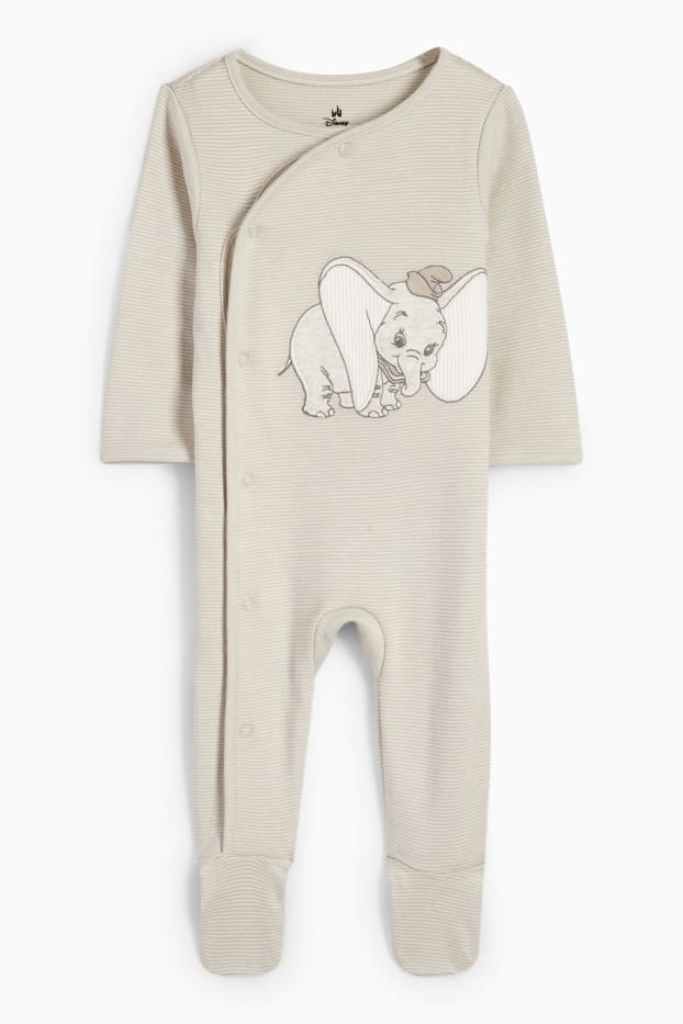Baby Jungen - Dumbo - Baby-Schlafanzug - gestreift - hellbeige