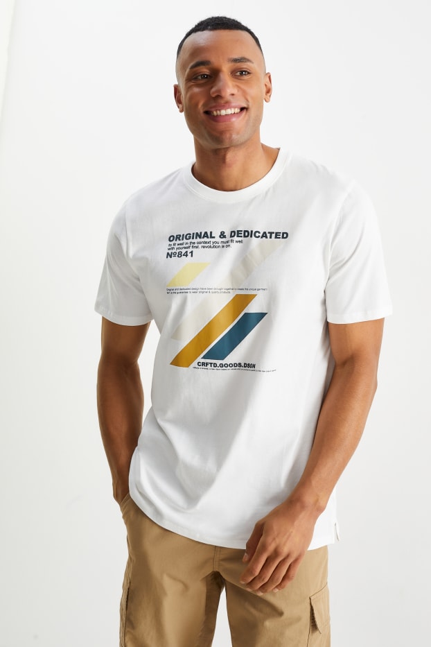 Men - T-shirt - cremewhite