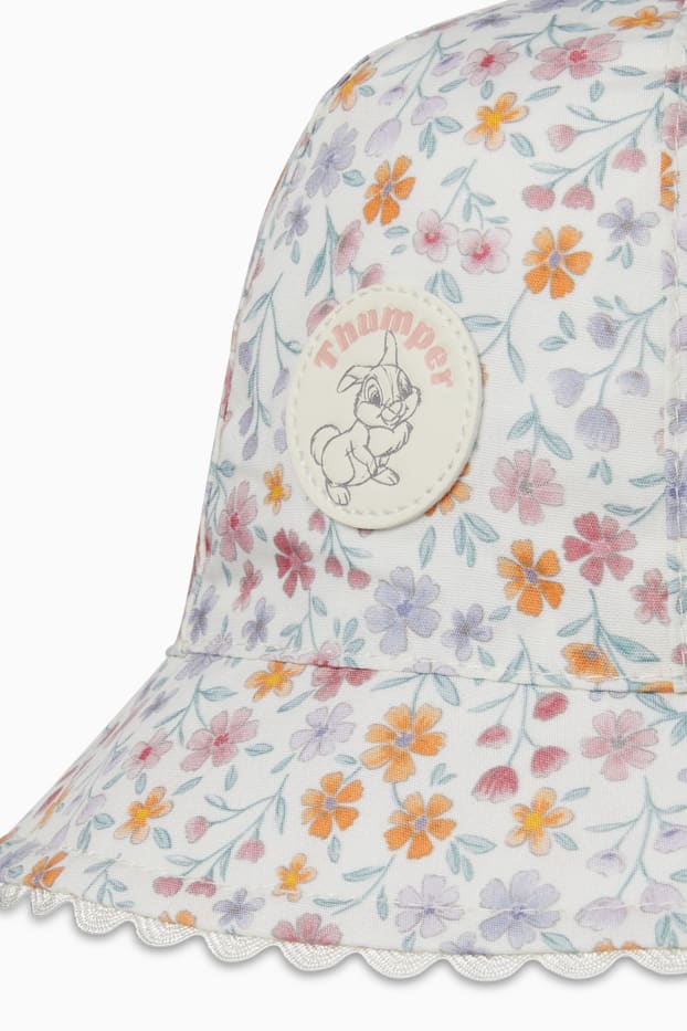 Neonate - Bambi - cappello neonati - a fiori - bianco crema
