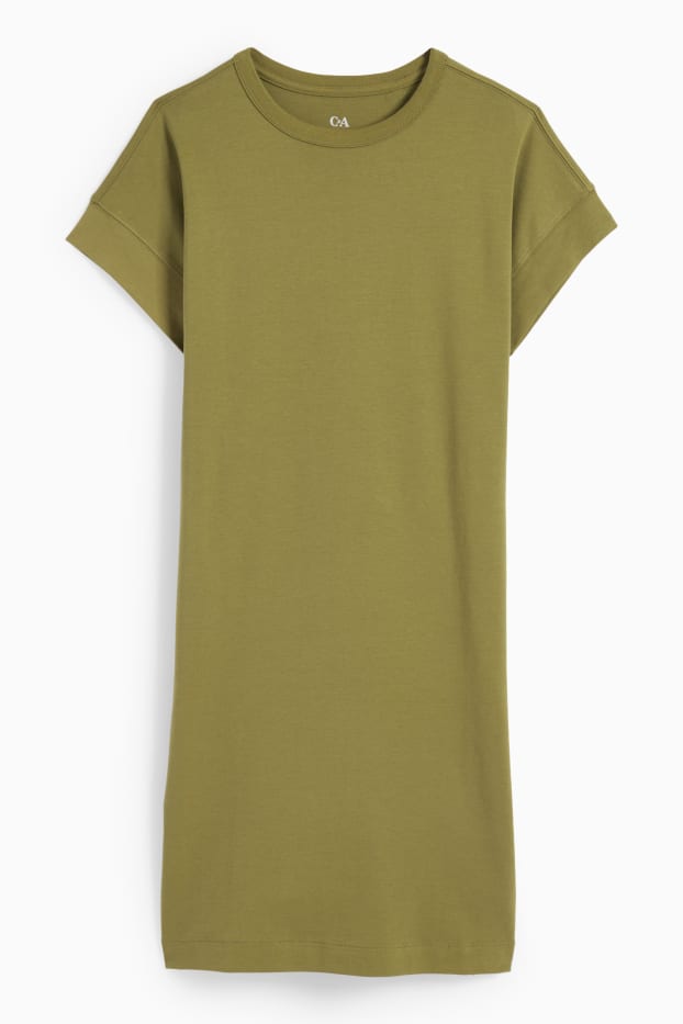 Femmes - Robe-T-shirt basique - vert