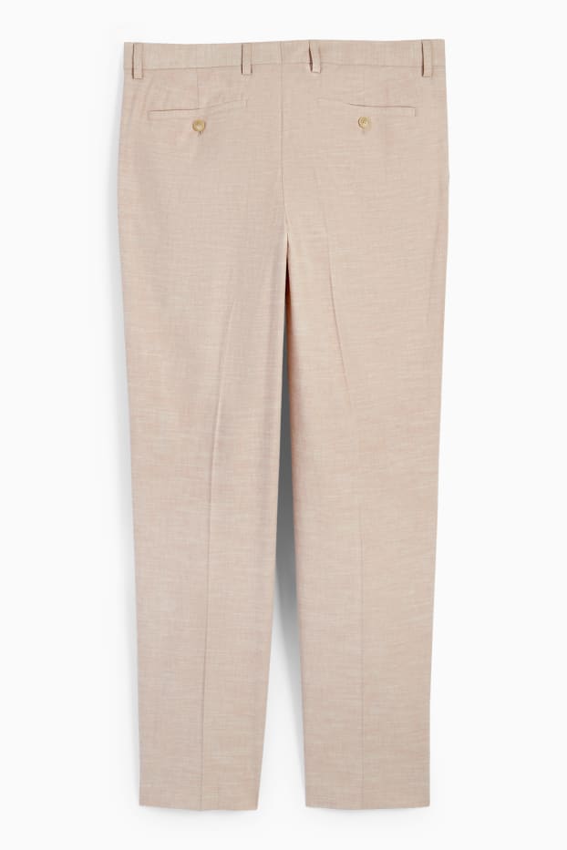 Men - Mix-and-match trousers - regular fit - Flex - LYCRA® - light beige