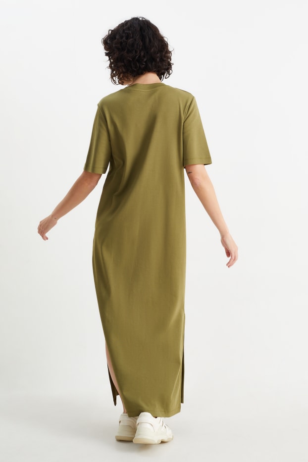 Femmes - Robe-T-shirt basique - vert