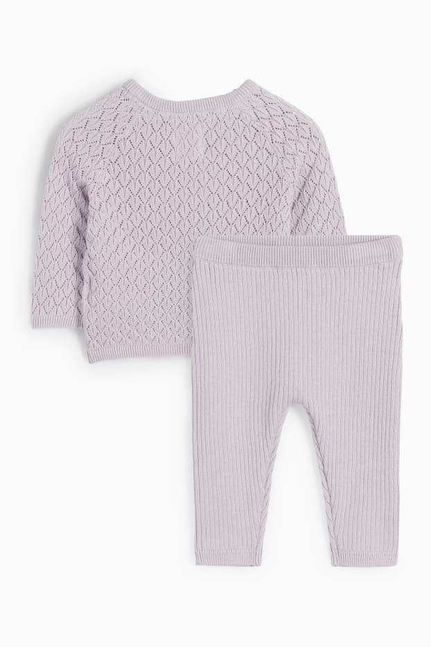 Baby Mädchen - Baby-Outfit - 2 teilig - violett