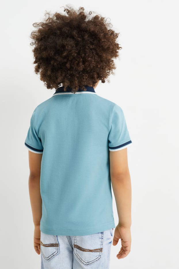 Children Boys - Tractor - polo shirt - turquoise