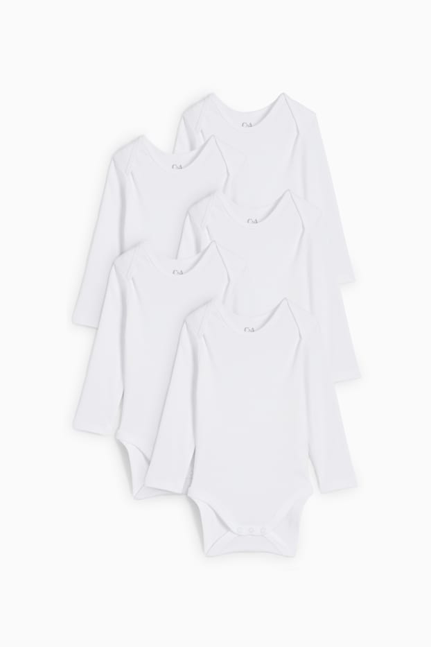 Unisex - Multipack 5er - Baby-Body - weiss