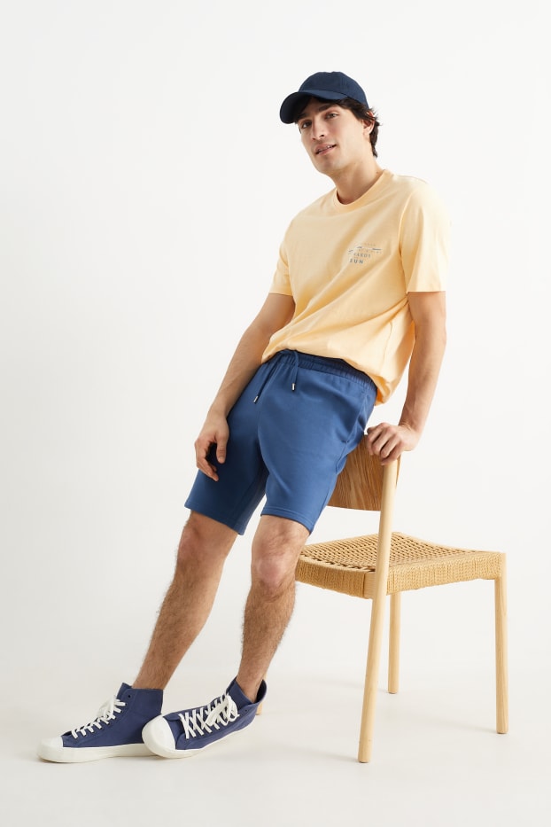 Heren - Sweatshorts - donkerblauw