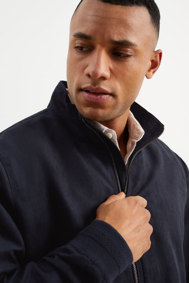 Hommes - Blouson - synthétique - bleu foncé