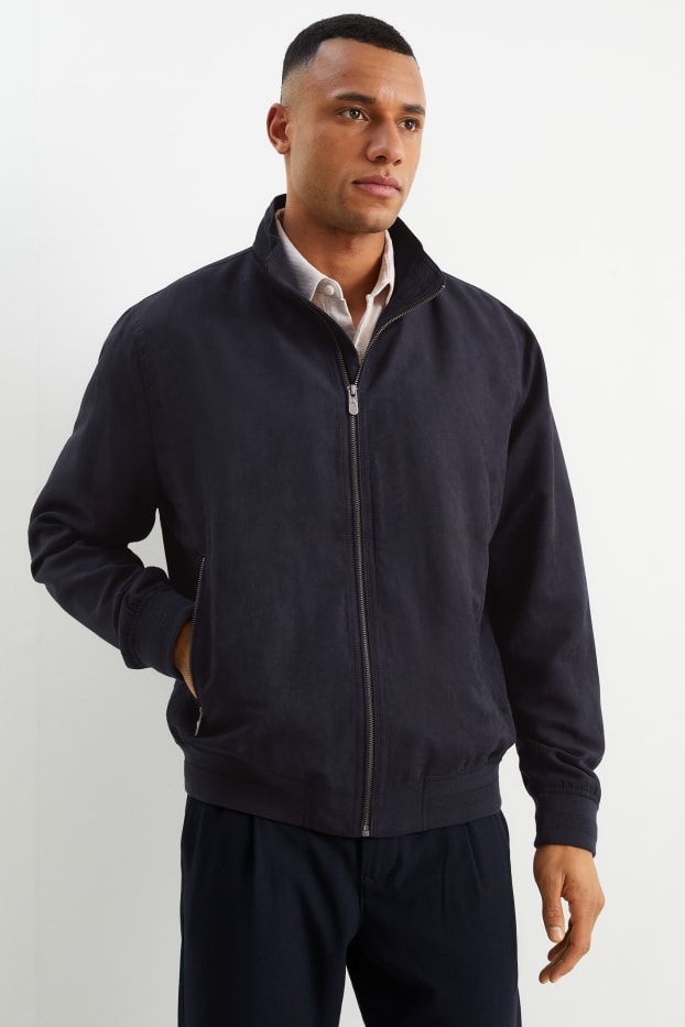 Hommes - Blouson - synthétique - bleu foncé