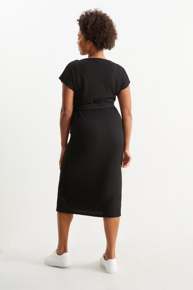 Femei - Rochie-tricou - negru