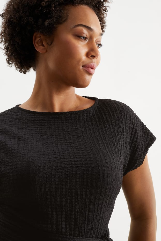Femei - Rochie-tricou - negru