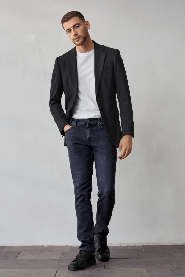 Hommes - Veste de costume - regular fit - Flex - LYCRA® - Mix & Match - noir