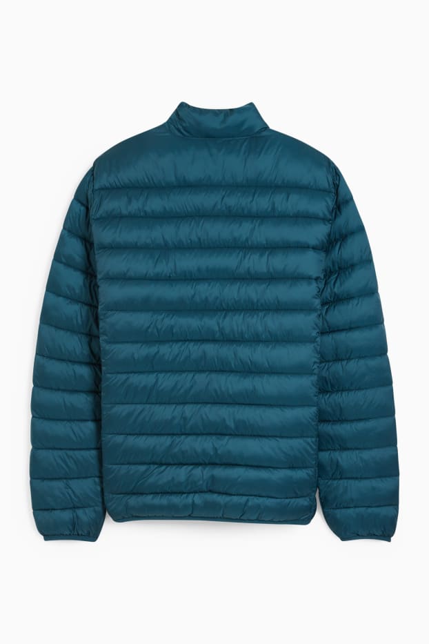 Men - Quilted jacket - turquoise